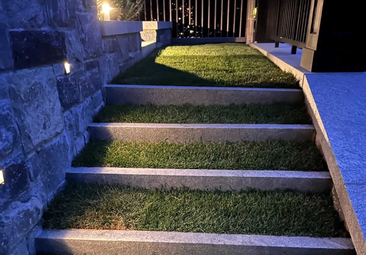 Irrigation system running on a Fairfield County lawn
